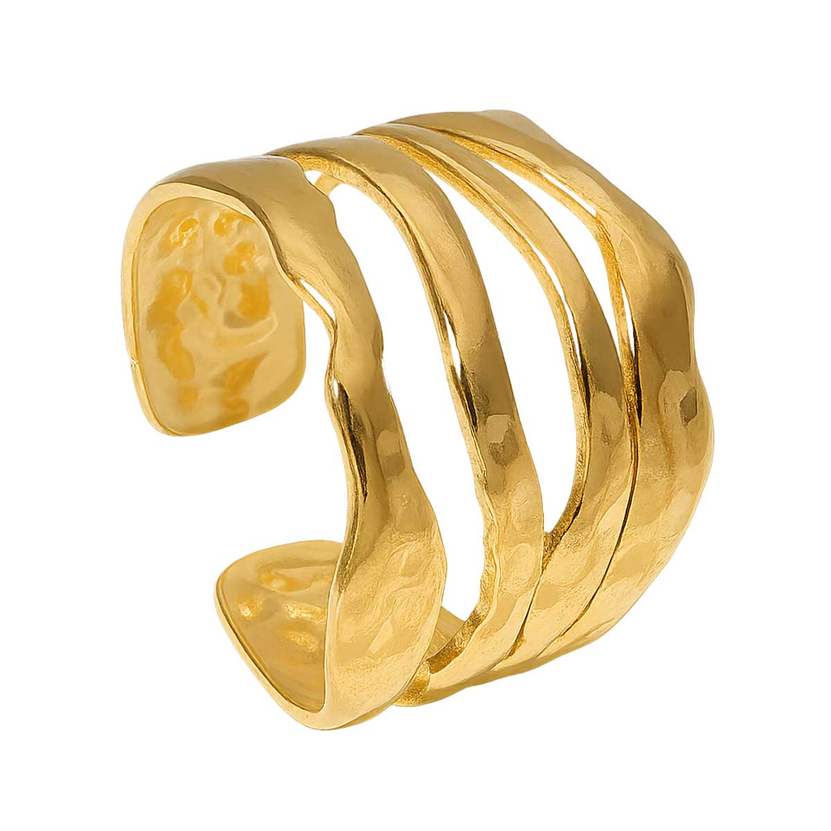 Anillo Ondas Doradas